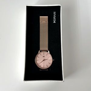 MVMT rose gold watch